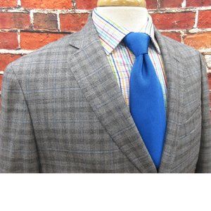 40 R- NEW! 1901 EXTRA SLIM FIT SPORT COAT WOOL/SILK/LINEN GRAY PLAID